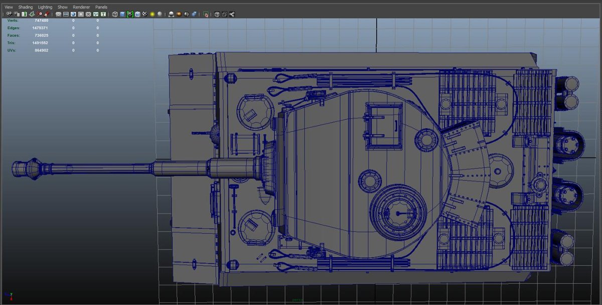 Чертёж танка тигр 1