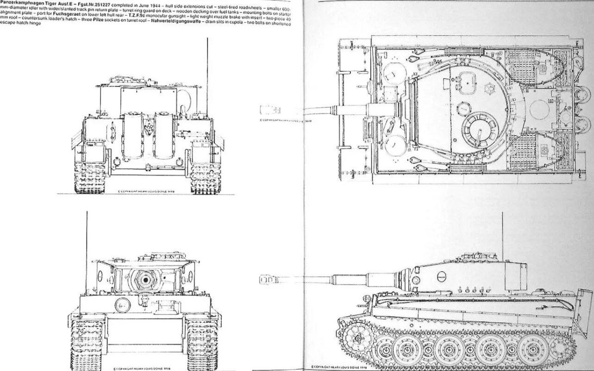 Чертежи танка Tiger 1
