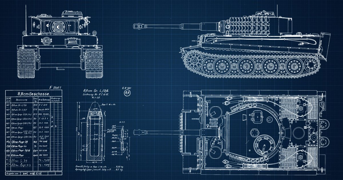 Чертежи танка Tiger 1