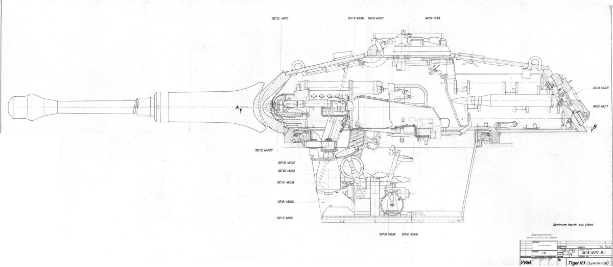 Чертёж танка тигр 2
