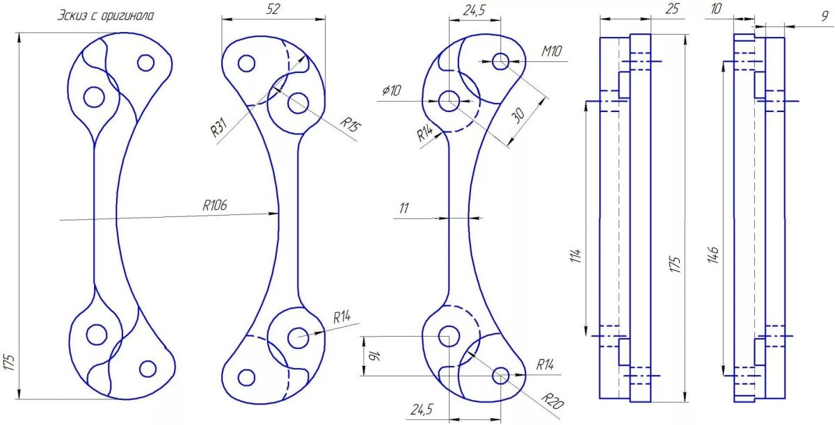 Переходники на суппорт Субару чертеж