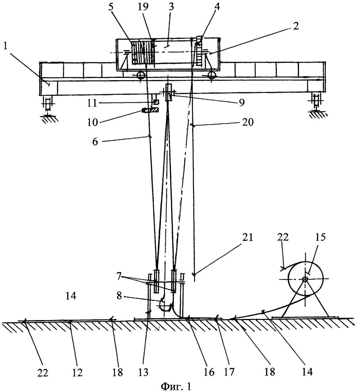 Схема грузоподъемного каната мостового крана