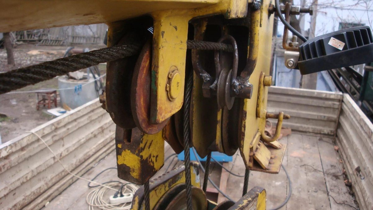 Запасовка троса Гак лебёдки