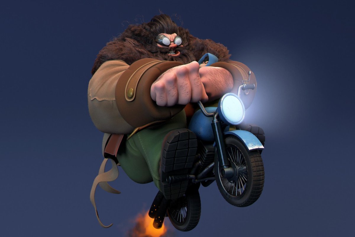 Хагрид на мотоцикле