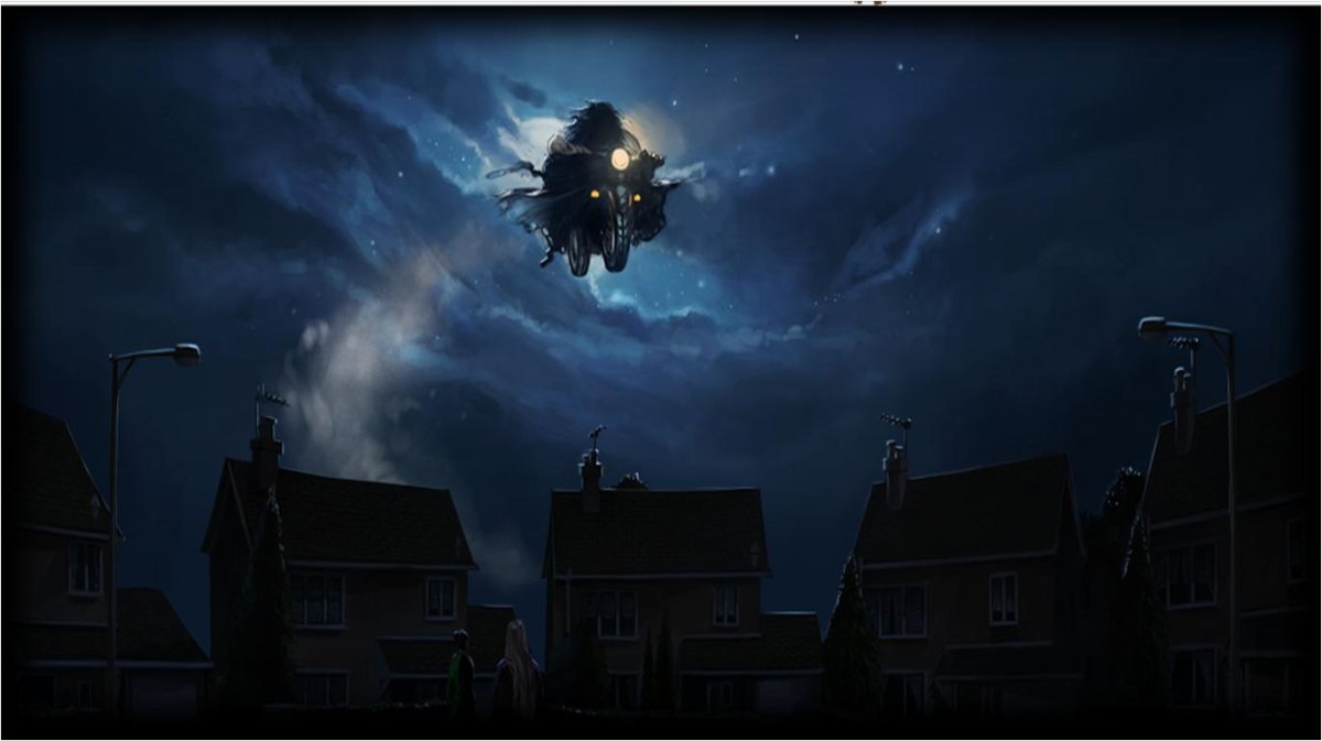 Гарри Поттер на мотоцикле