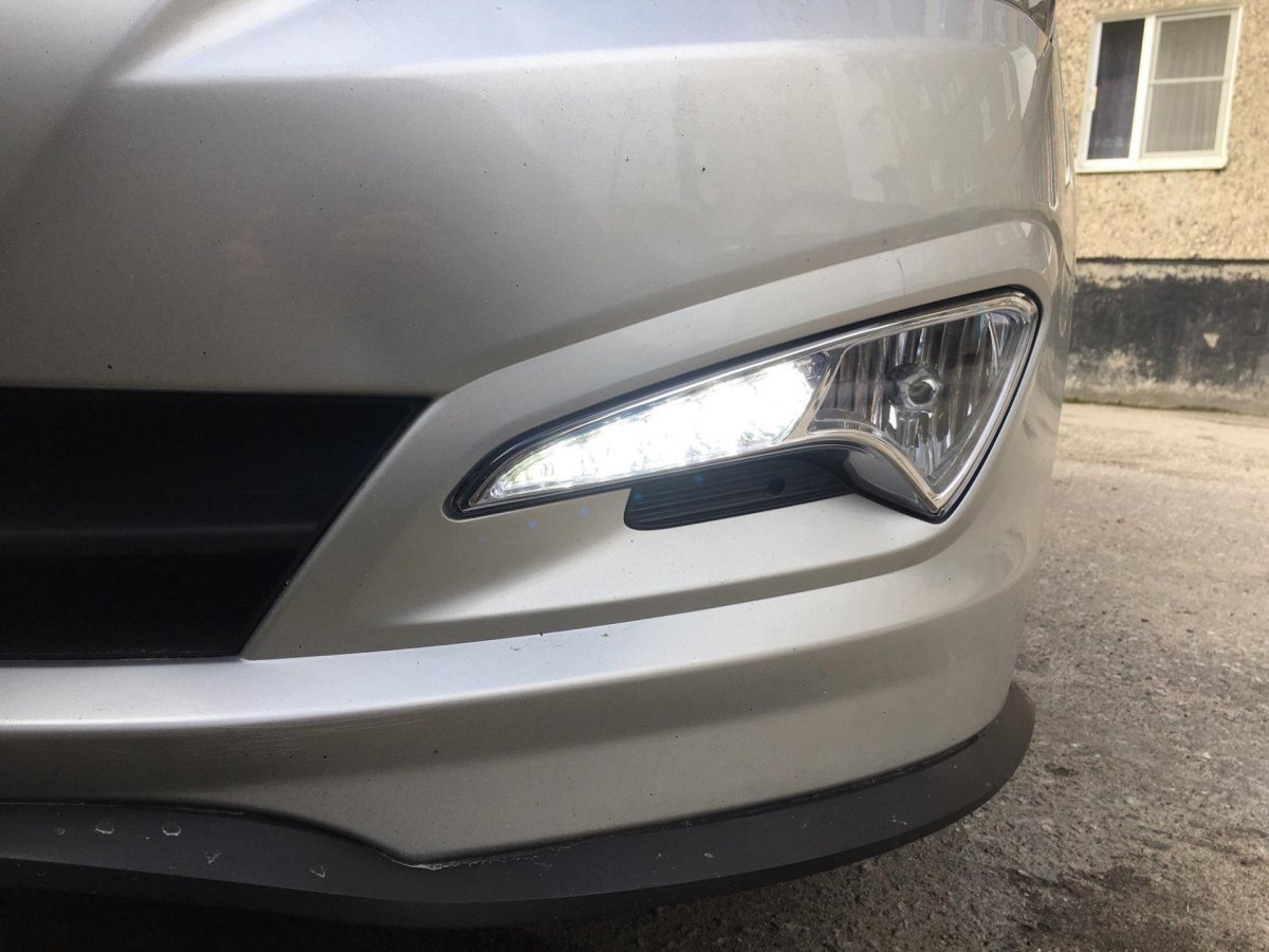 ПТФ + ДХО Hyundai Solaris 2015