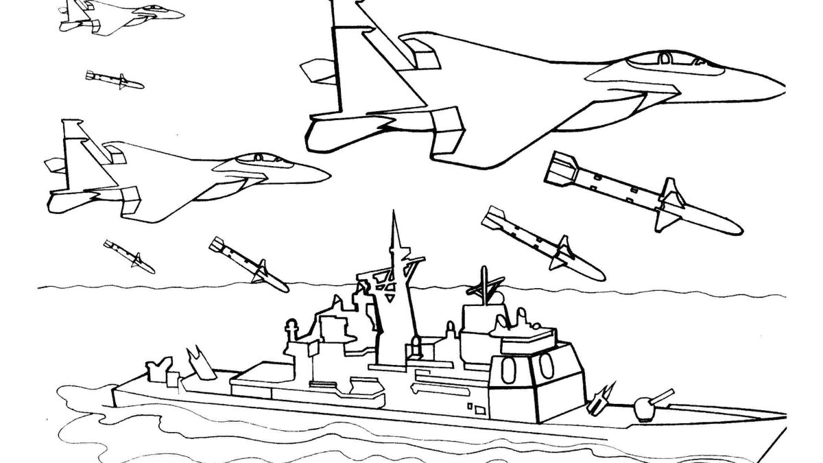 Раскраска: военные