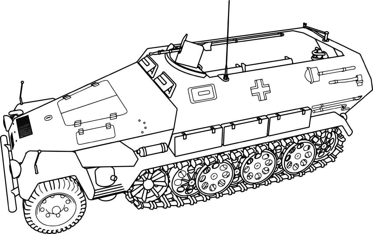 SD KFZ 251 раскраска