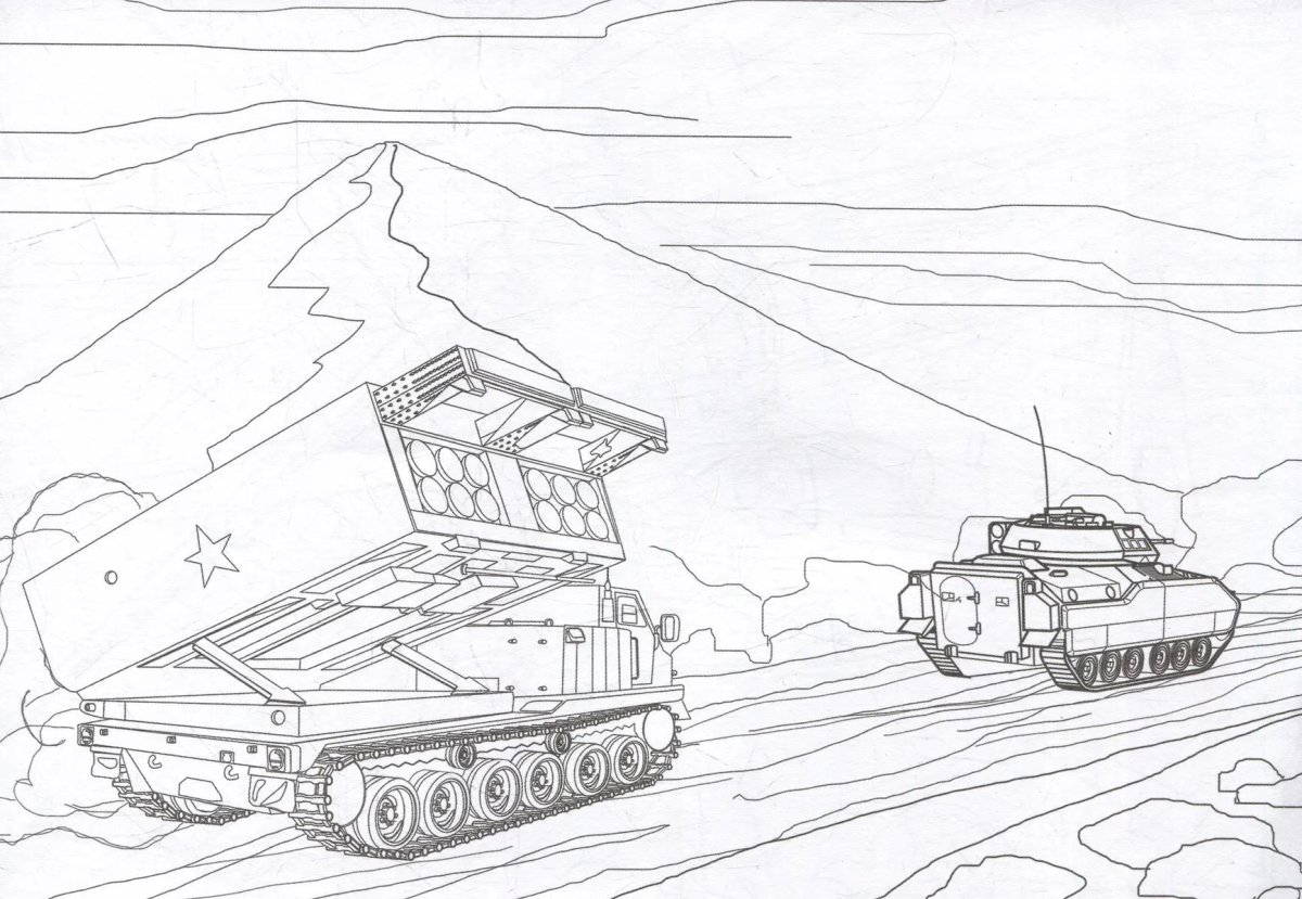 Раскраска «Военная техника»