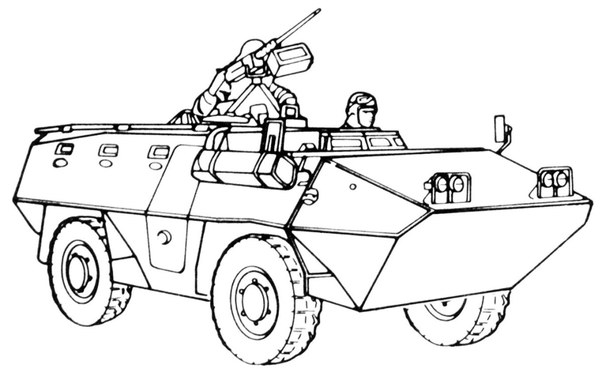 Раскраска бронетранспортер БТР 82