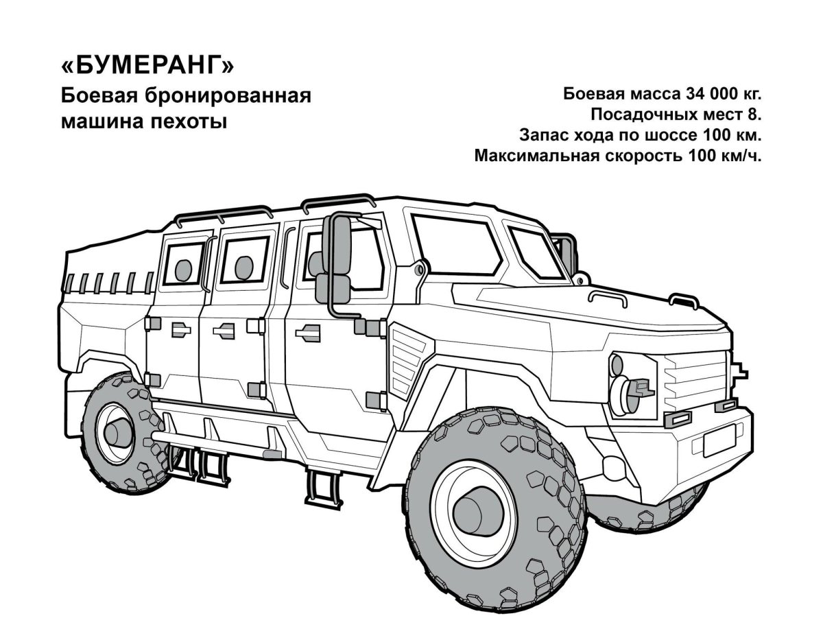 Раскраска боевые машины