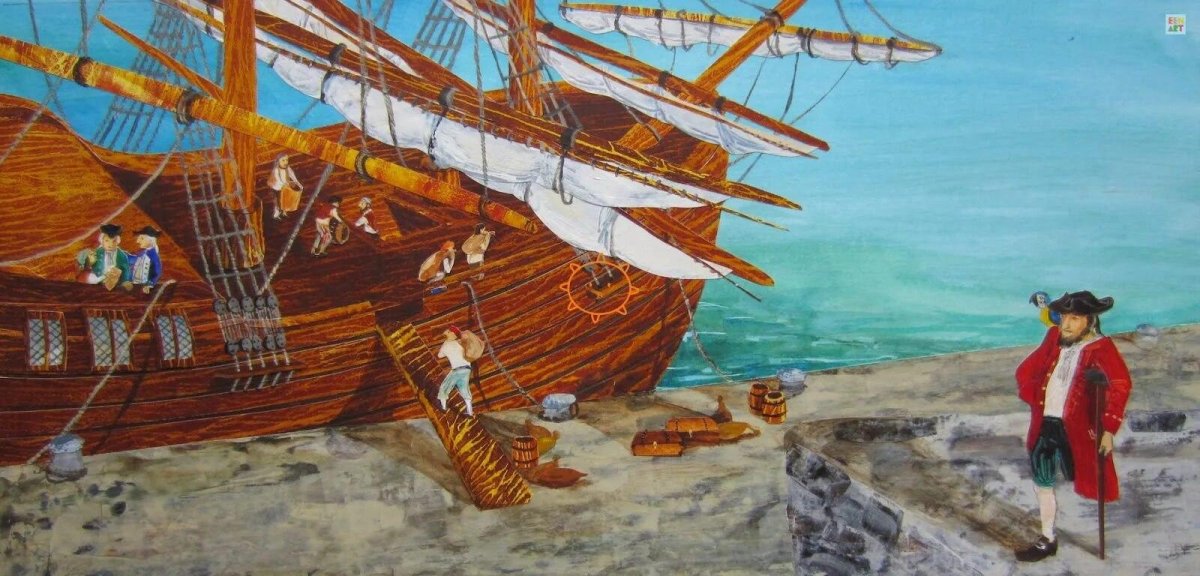 Корабль Испаньола остров сокровищ