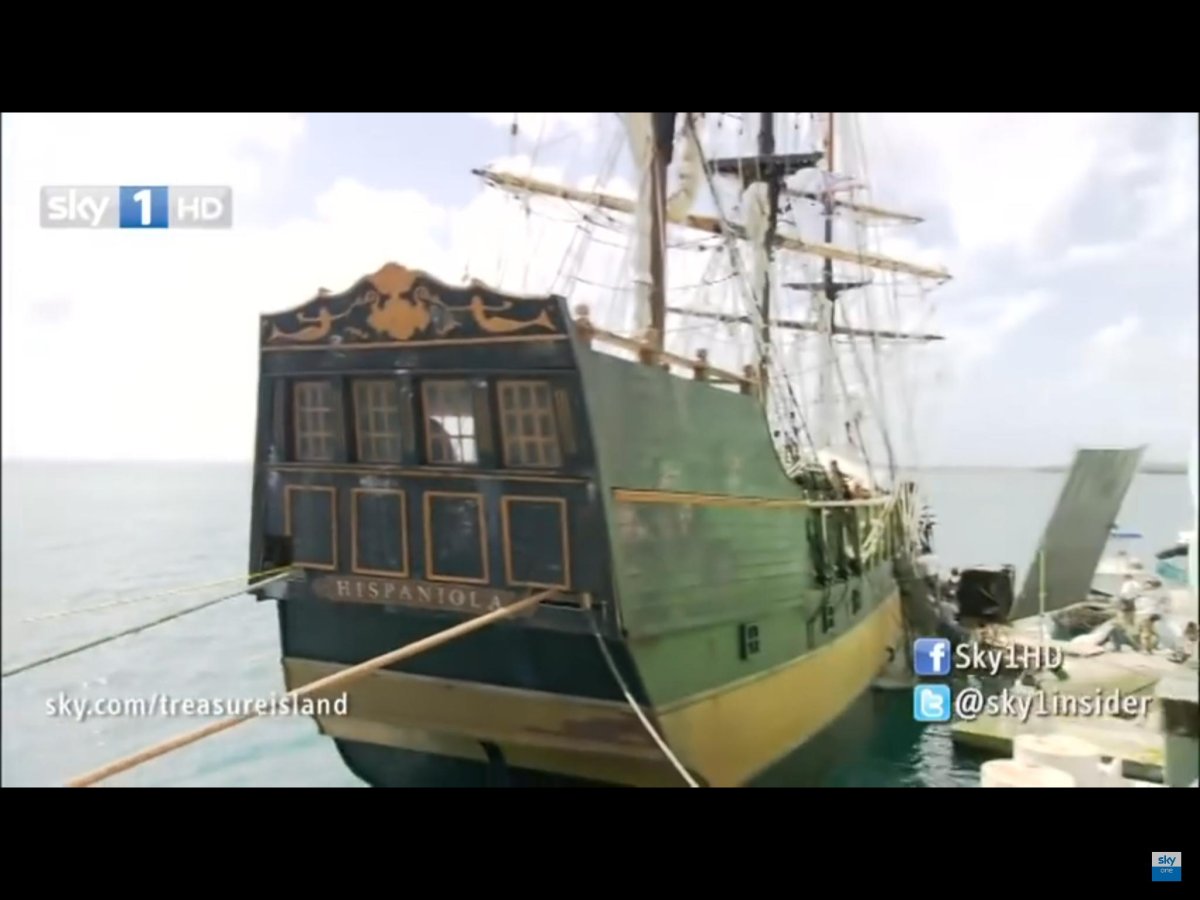 Корабль из острова сокровищ Испаньола