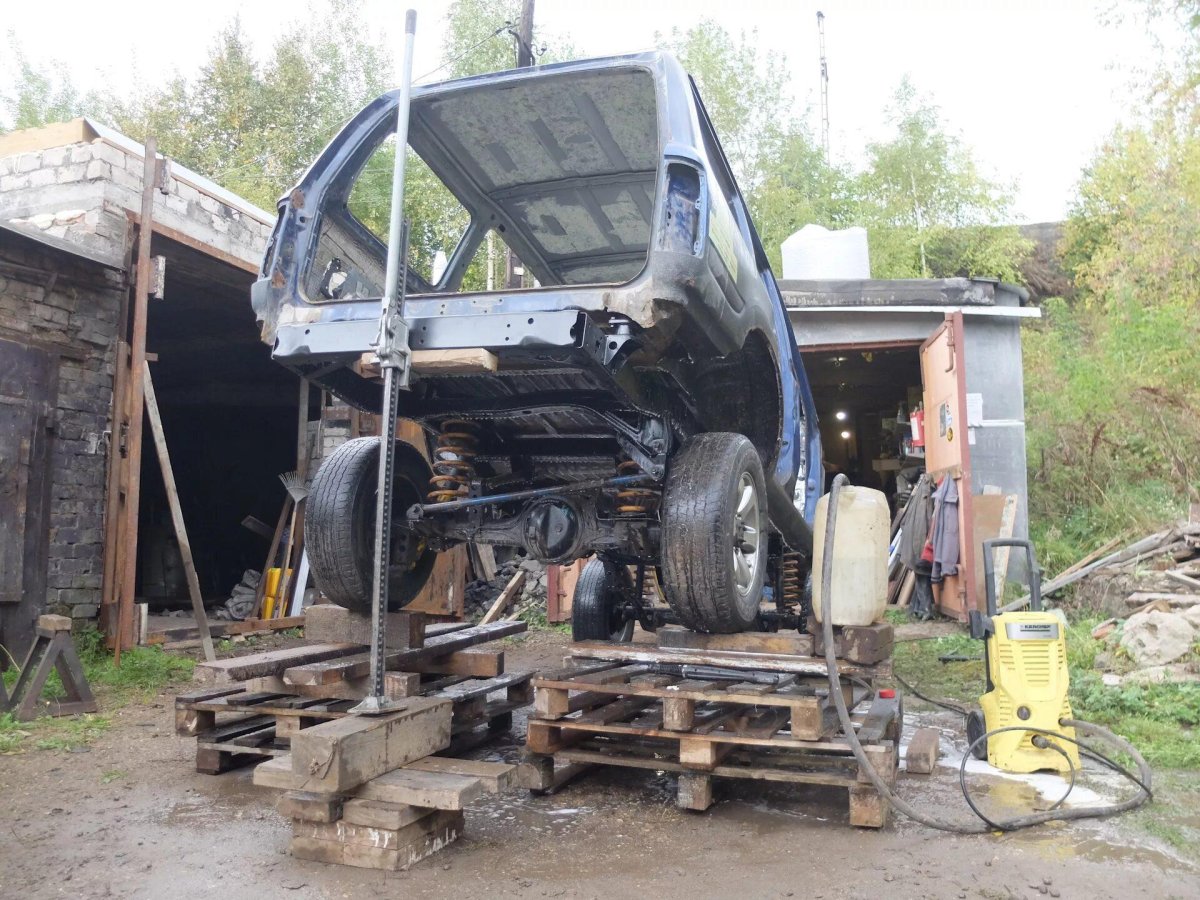 Подъем кузова от рамы