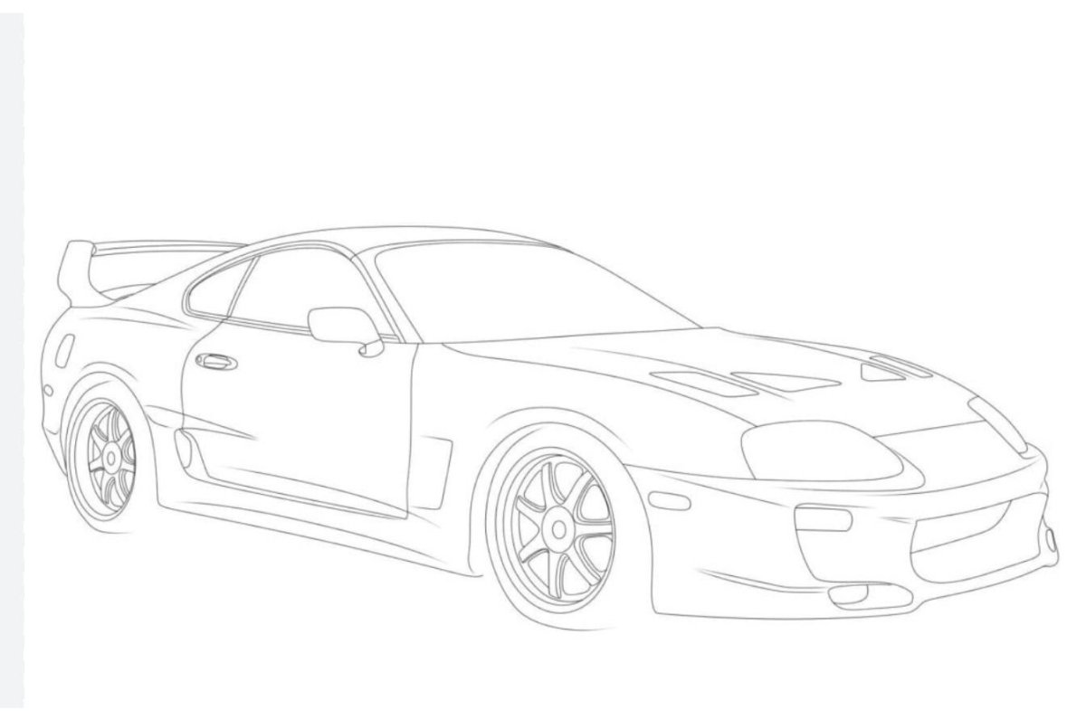 Раскраска Toyota Supra a80
