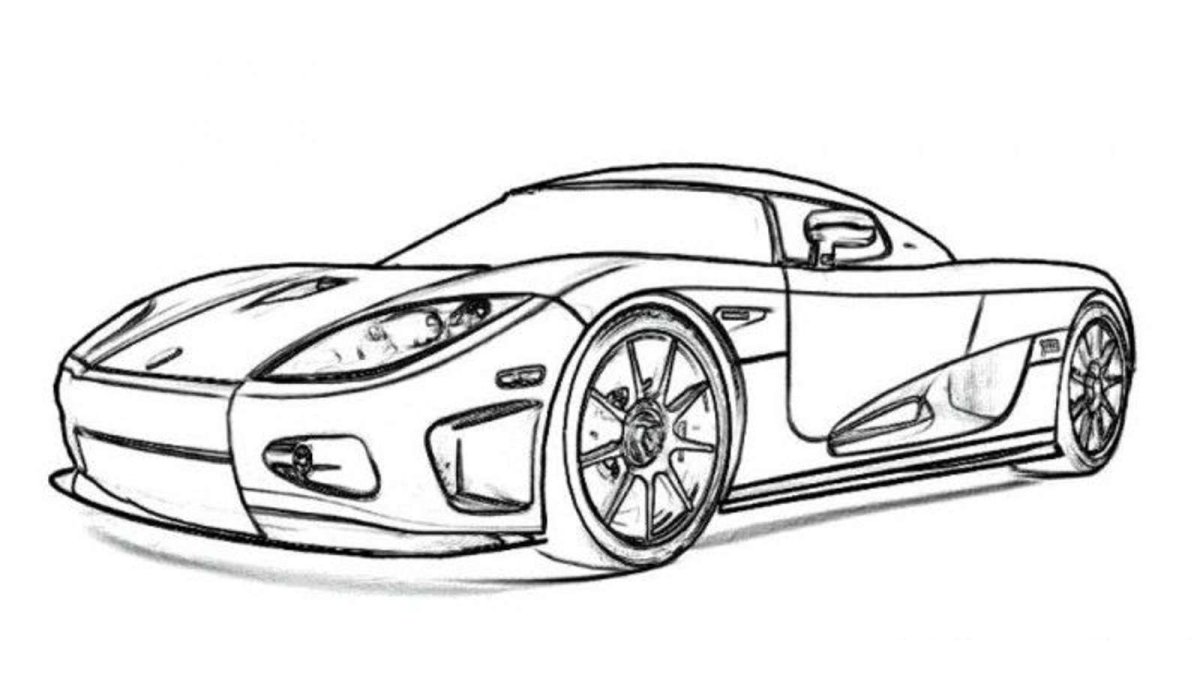 Раскраска Бугатти Шерон