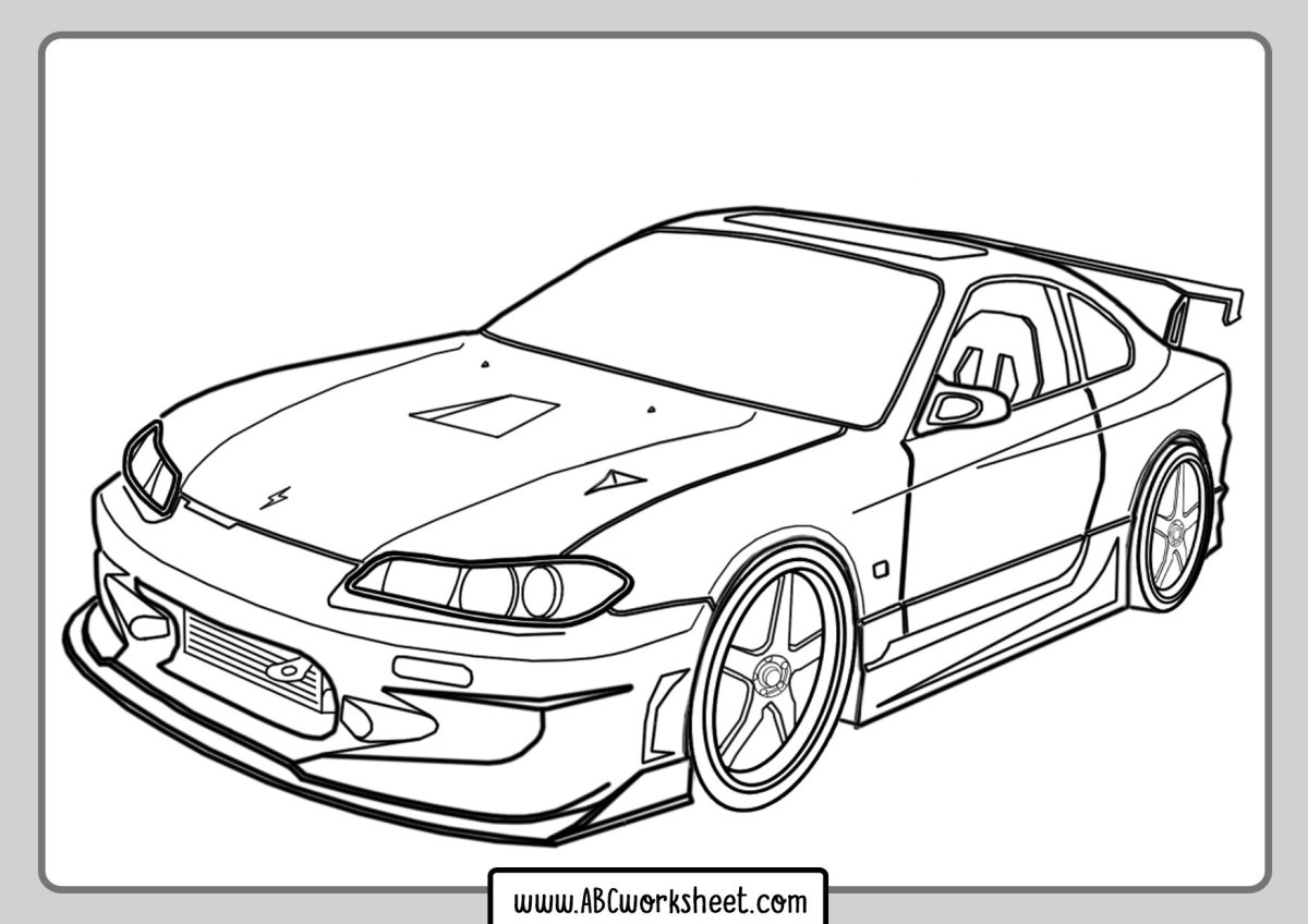 Раскраска Nissan Skyline r34