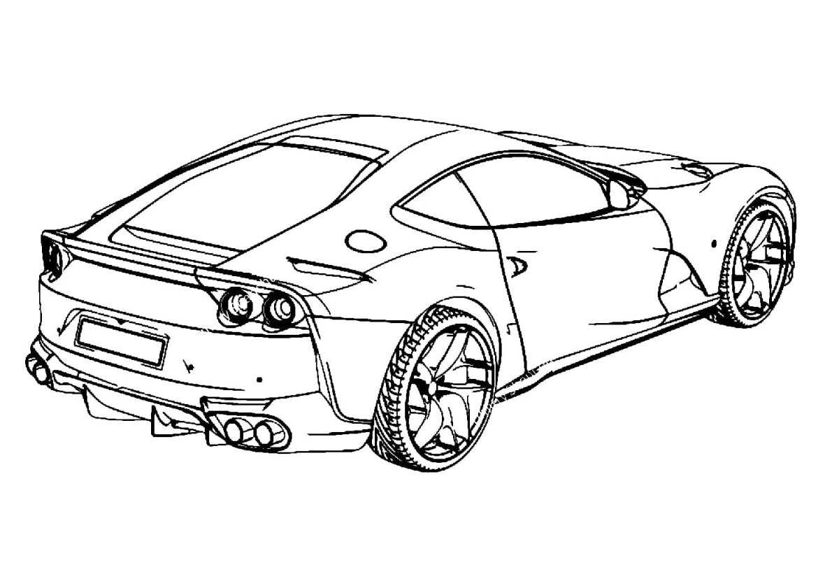 Гоночная машинка раскраска