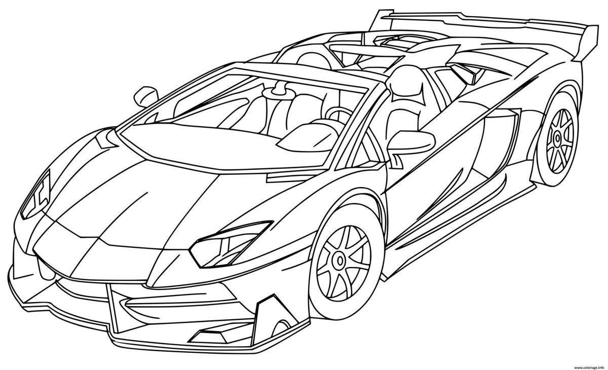 Lamborghini Veneno раскраска