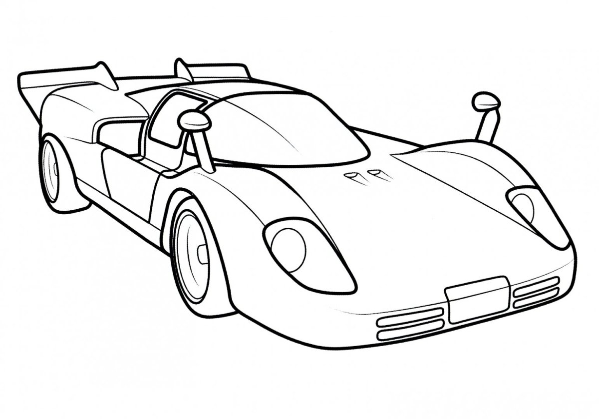 Раскраска. Гоночные машины