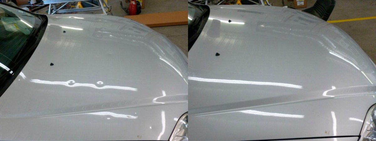 Вытяжка вмятин после града