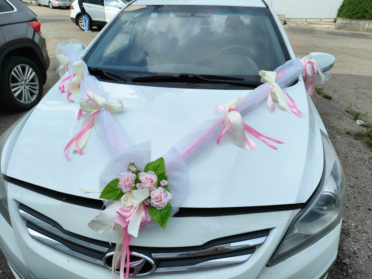 Ленты на машины для свадьбы для ручки машины