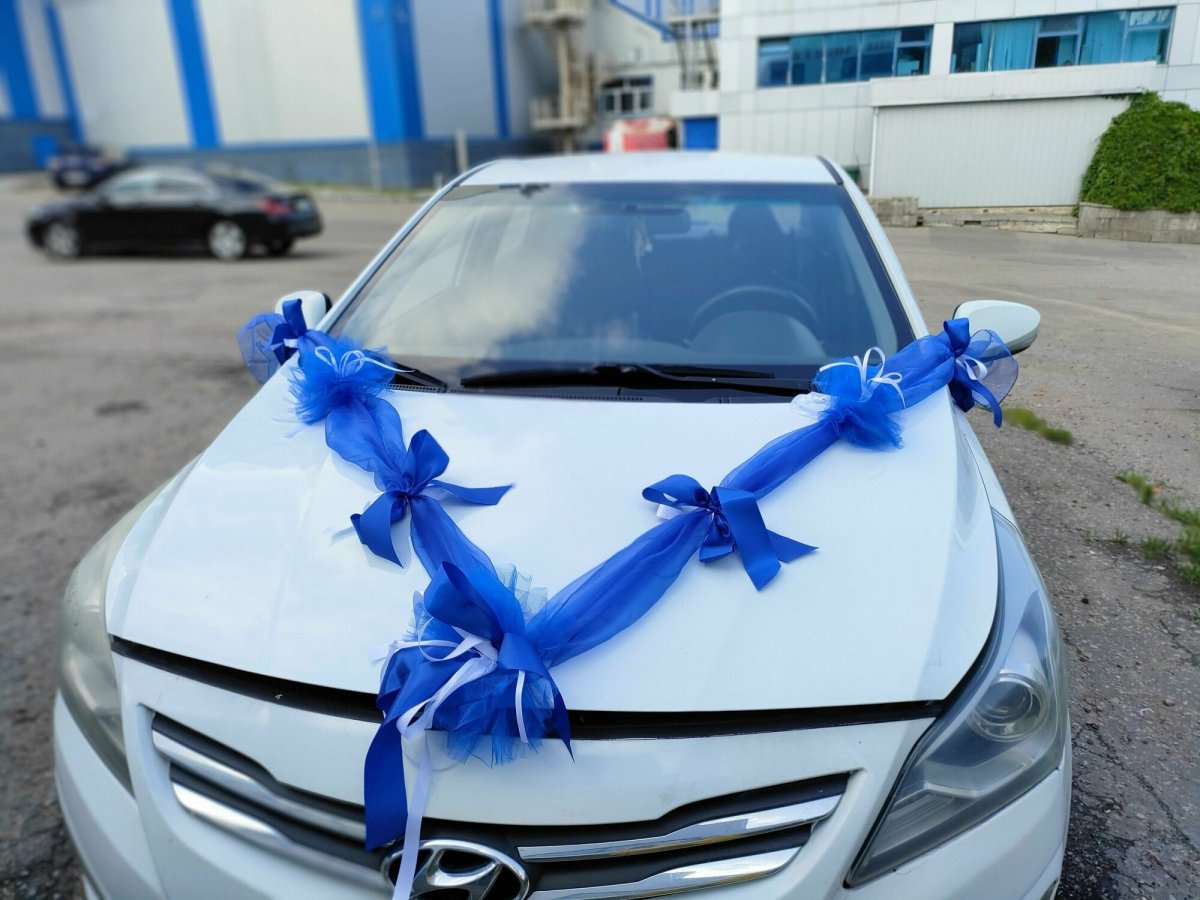 Украшения на свадебную машину канзаши
