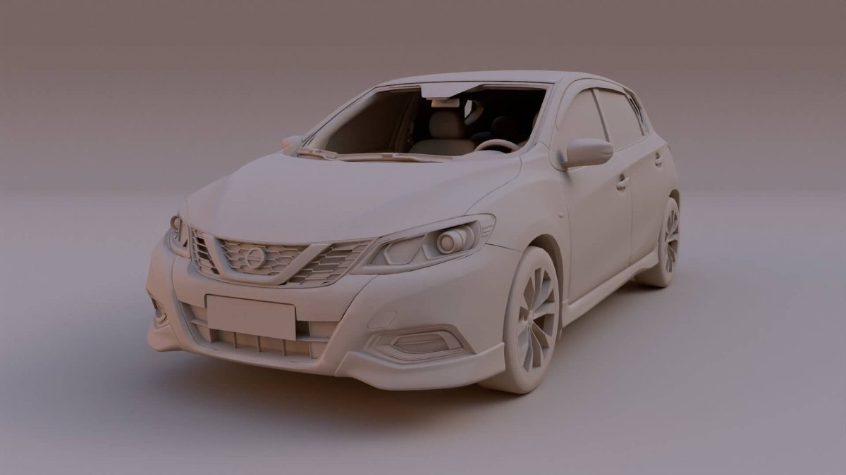 Ремкомплект фар Nissan Tiida 3д модель