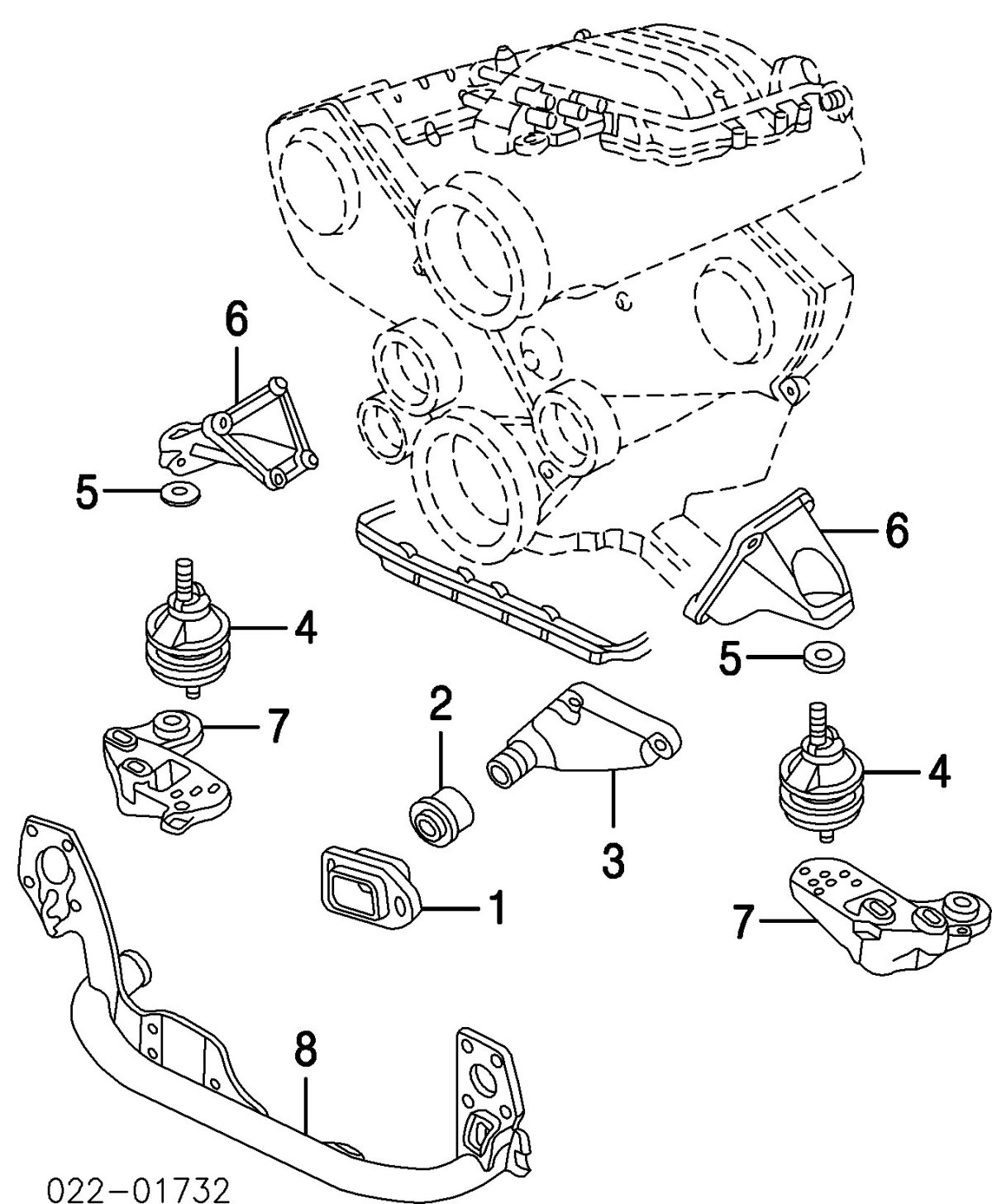 Подушка двигателя Ауди а4 б5 1.6