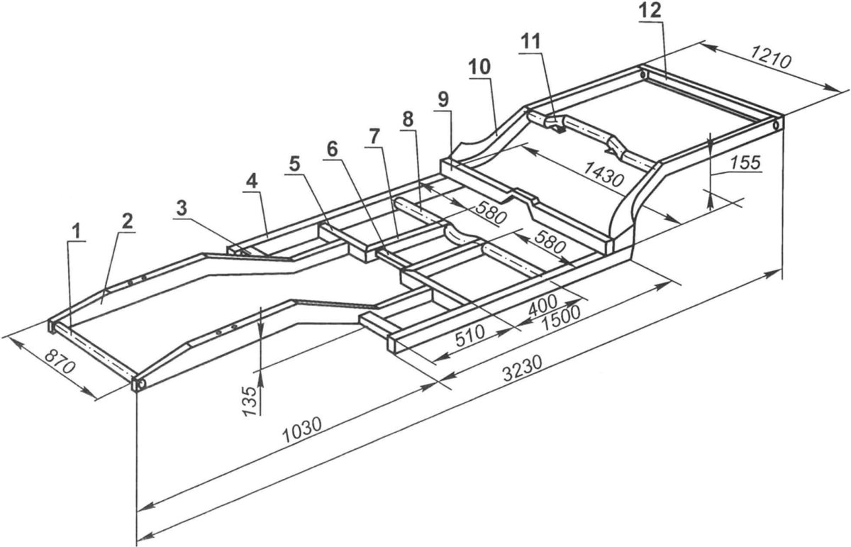 Рама для Нивы 2121 чертеж
