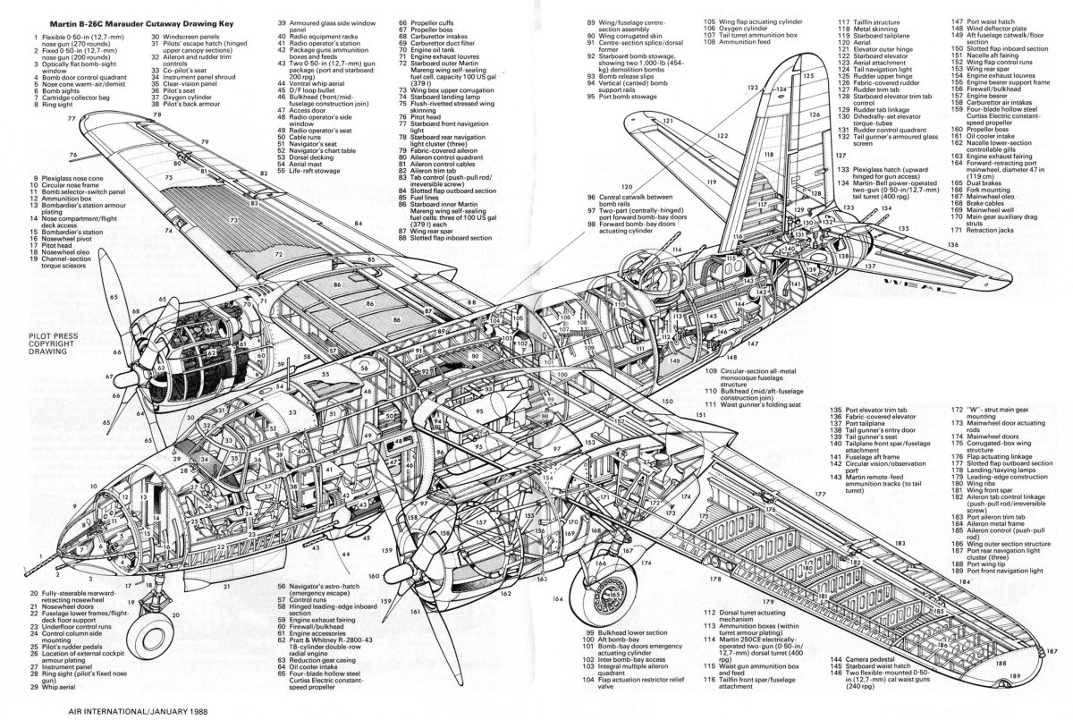 Martin Marauder b-26 чертежи