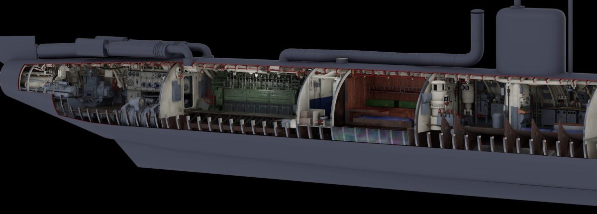 Подводная лодка u505 внутри