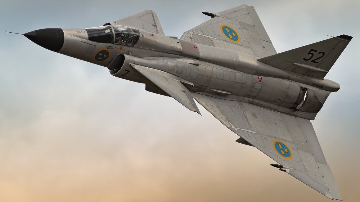 Боевой самолет Сааб 37 Вигген