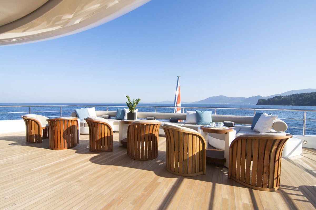 Палуба яхты фото