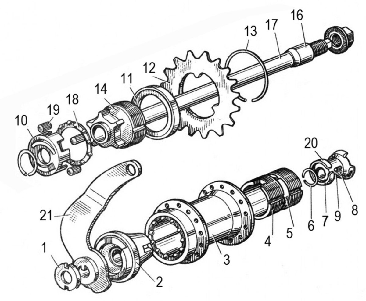 Втулка заднего колеса велосипеда стелс