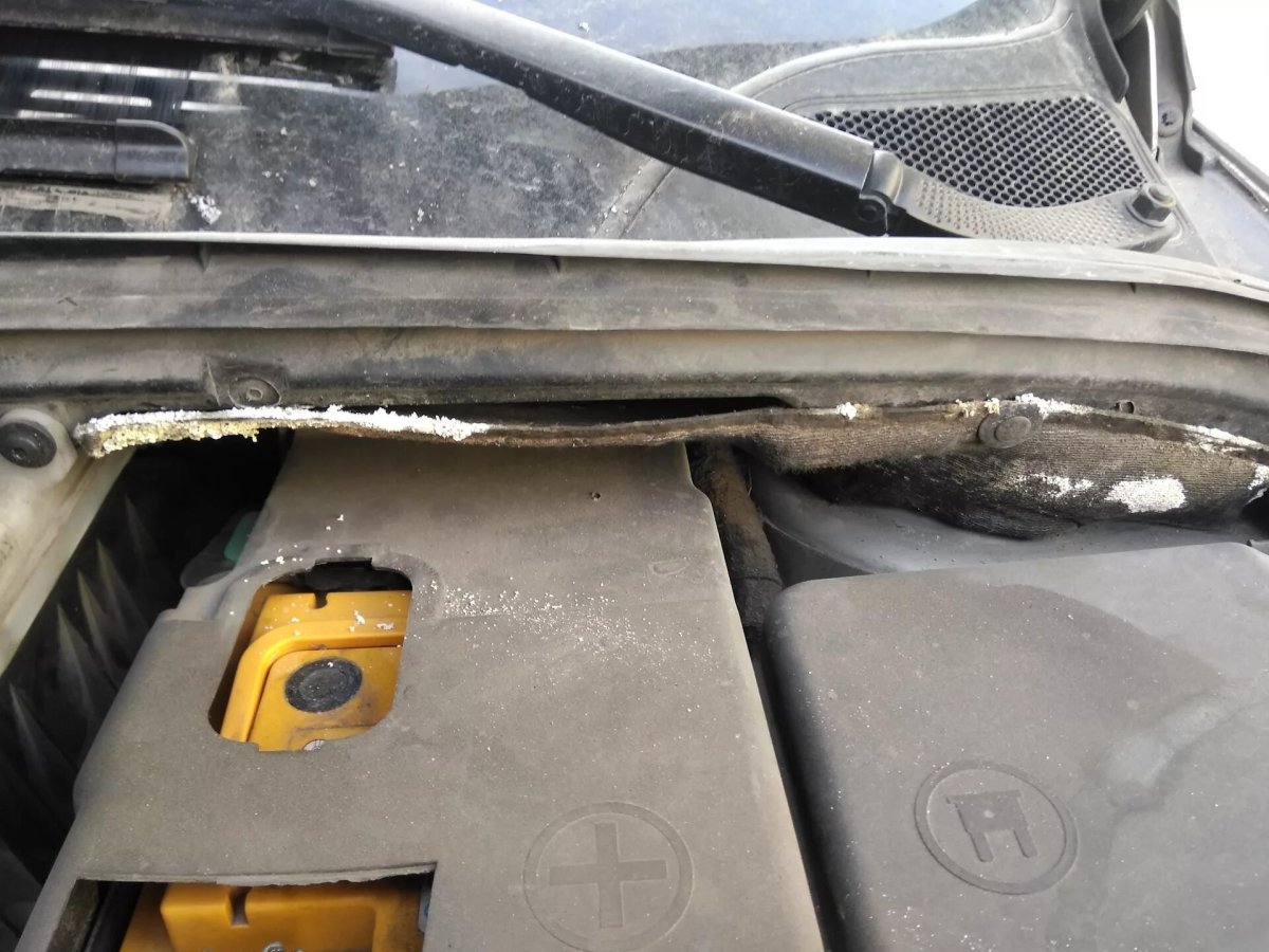 Белый налет под капотом