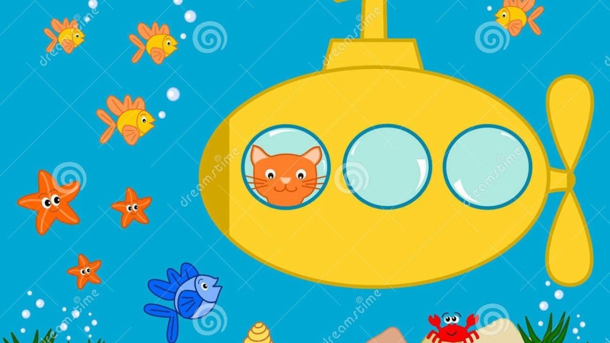 Подводная лодка мультяшный