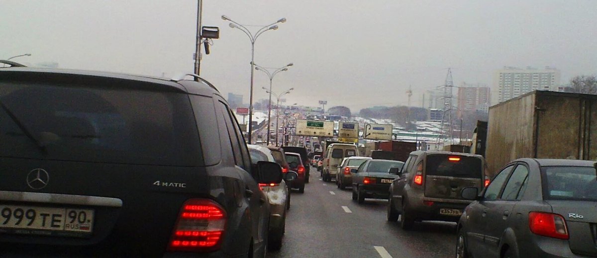 Пробки на дорогах Москвы