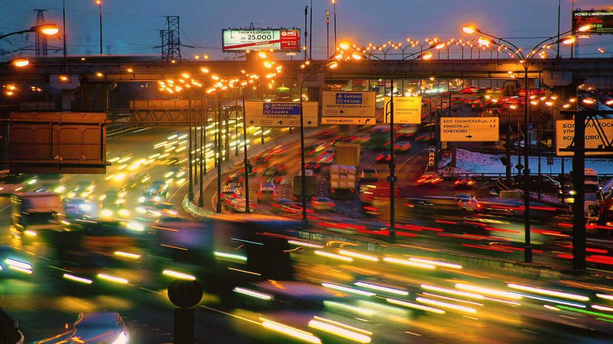МКАД вечером