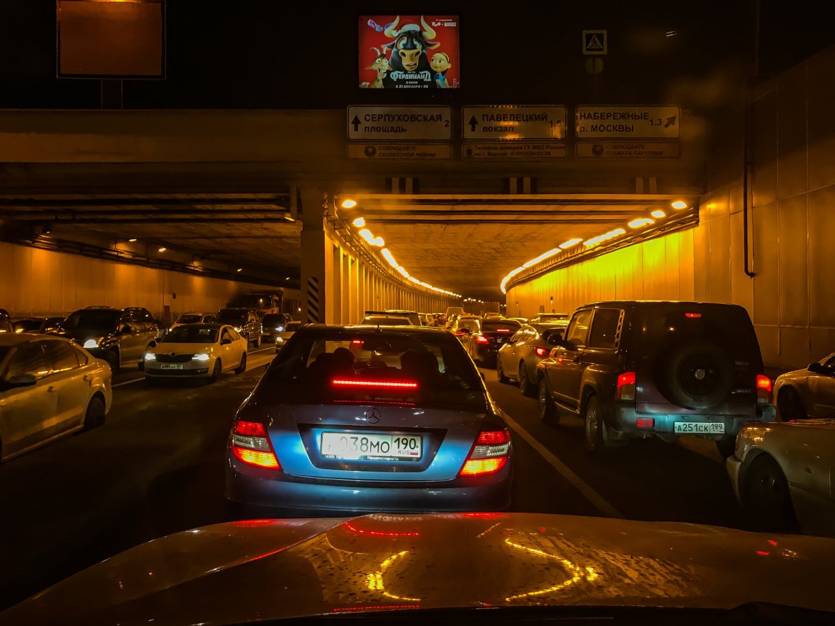 Ночные пробки в Москве