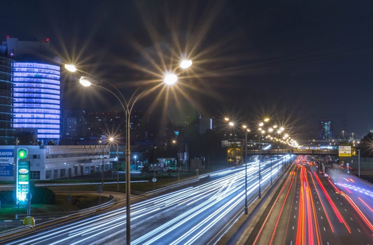 Москва ночью дорога