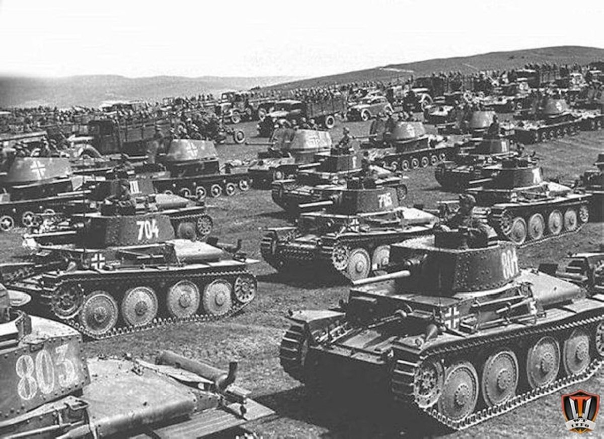 Немецкая танковая колонна 1941