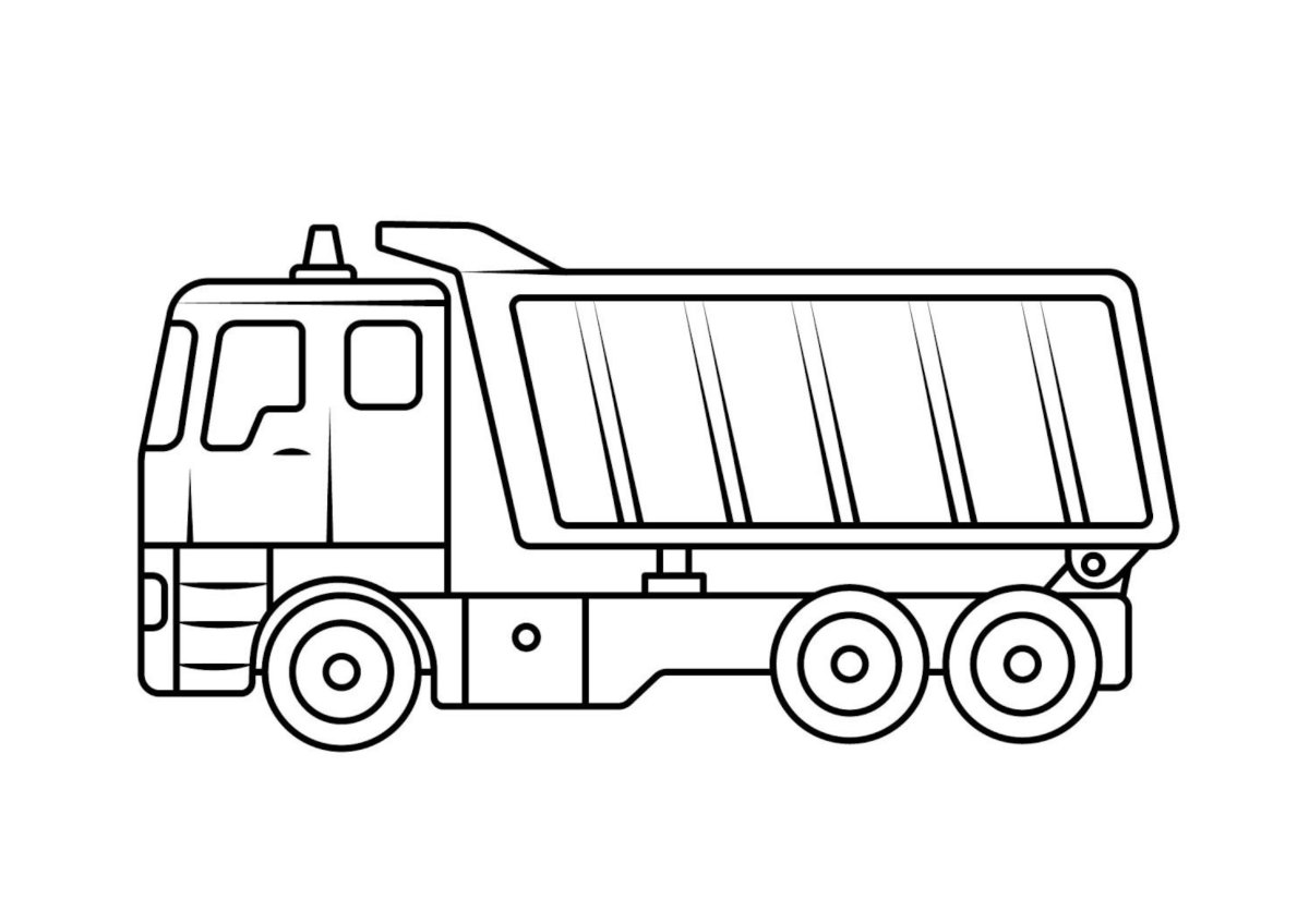 Раскраска КАМАЗ 65115 самосвал