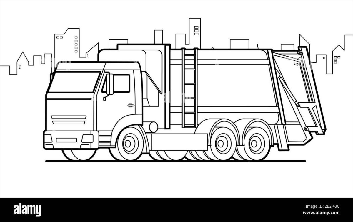 Мусоровоз контур