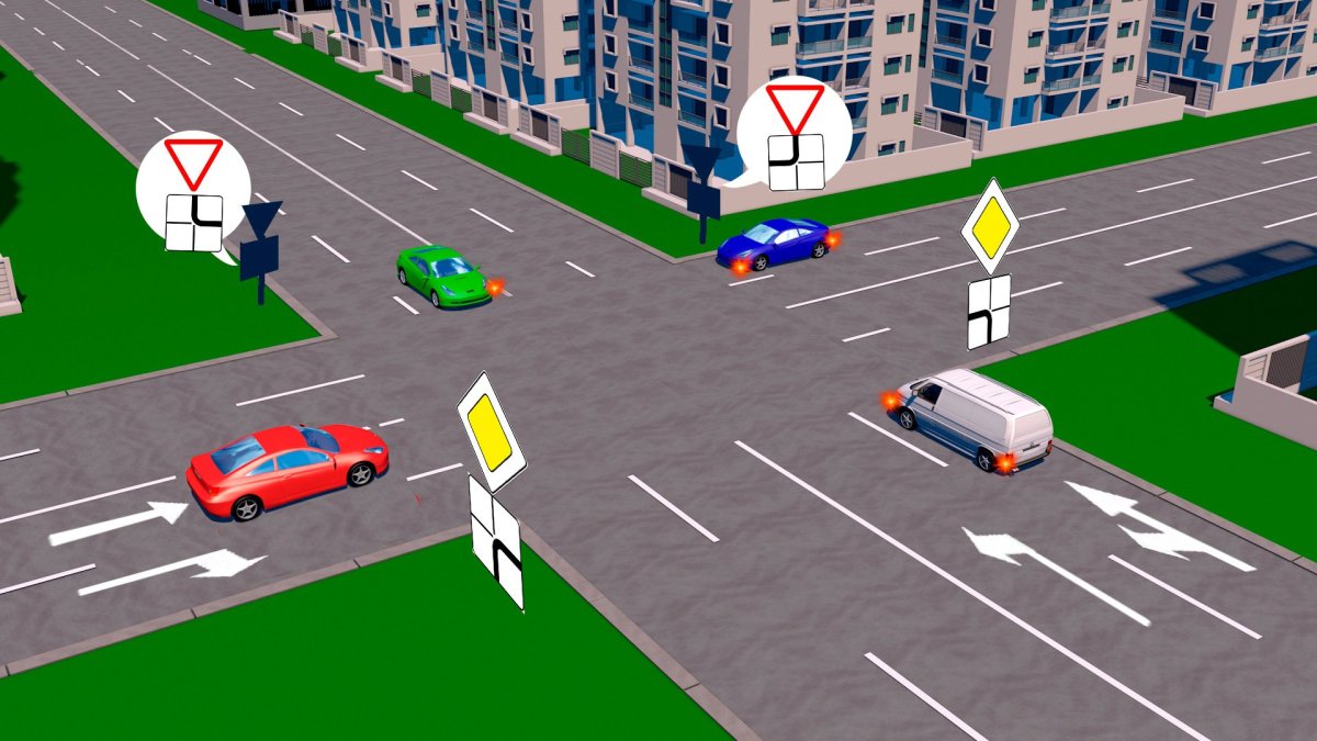 Перекресток с регулировщико