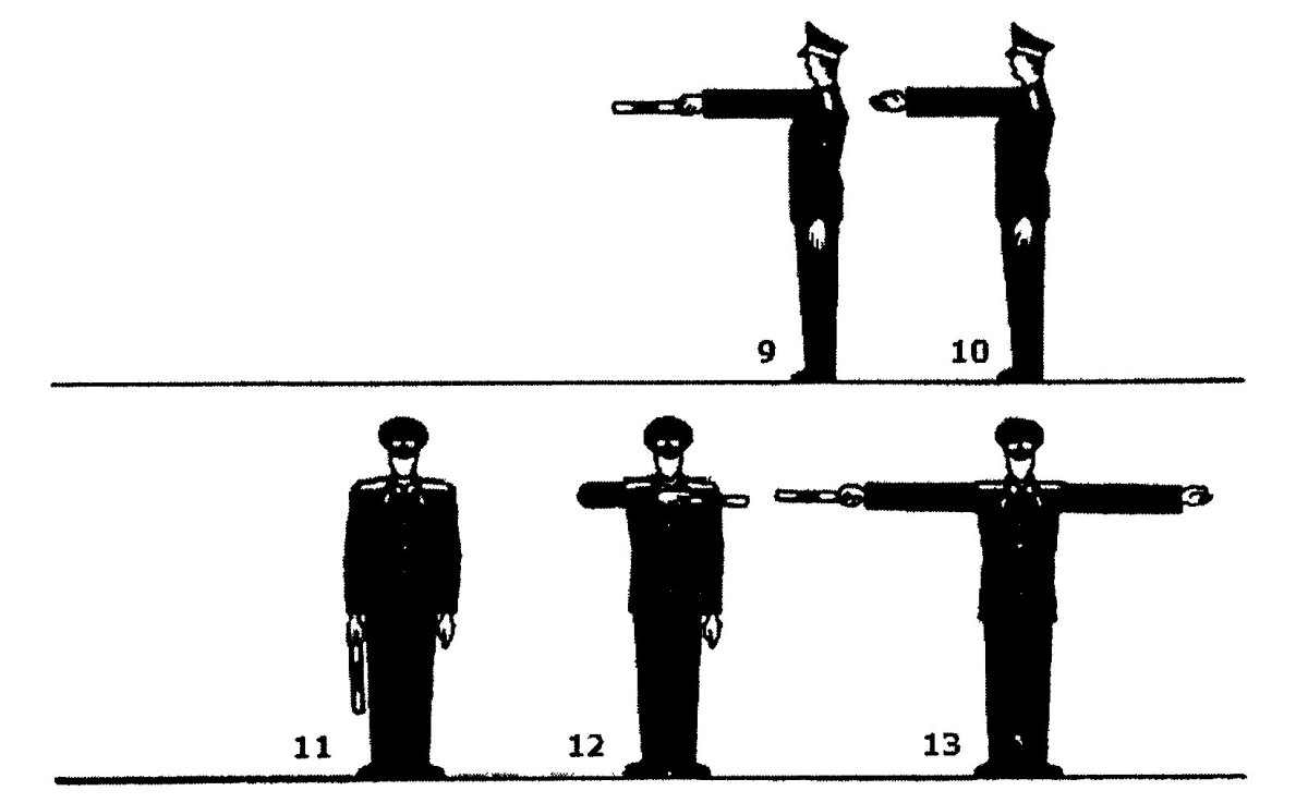 3 Сигнала регулировщика