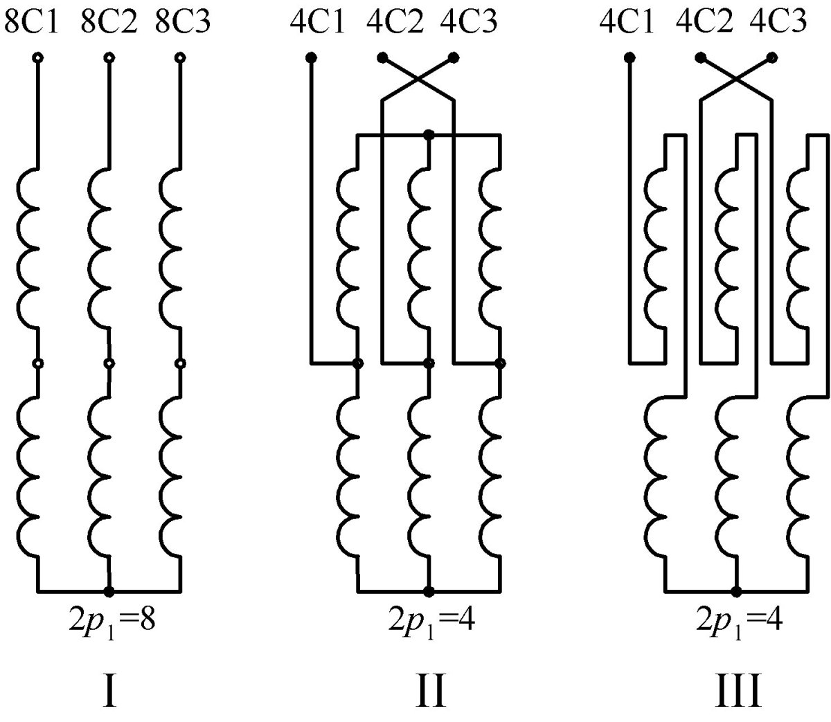 Схемы включения обмоток статора
