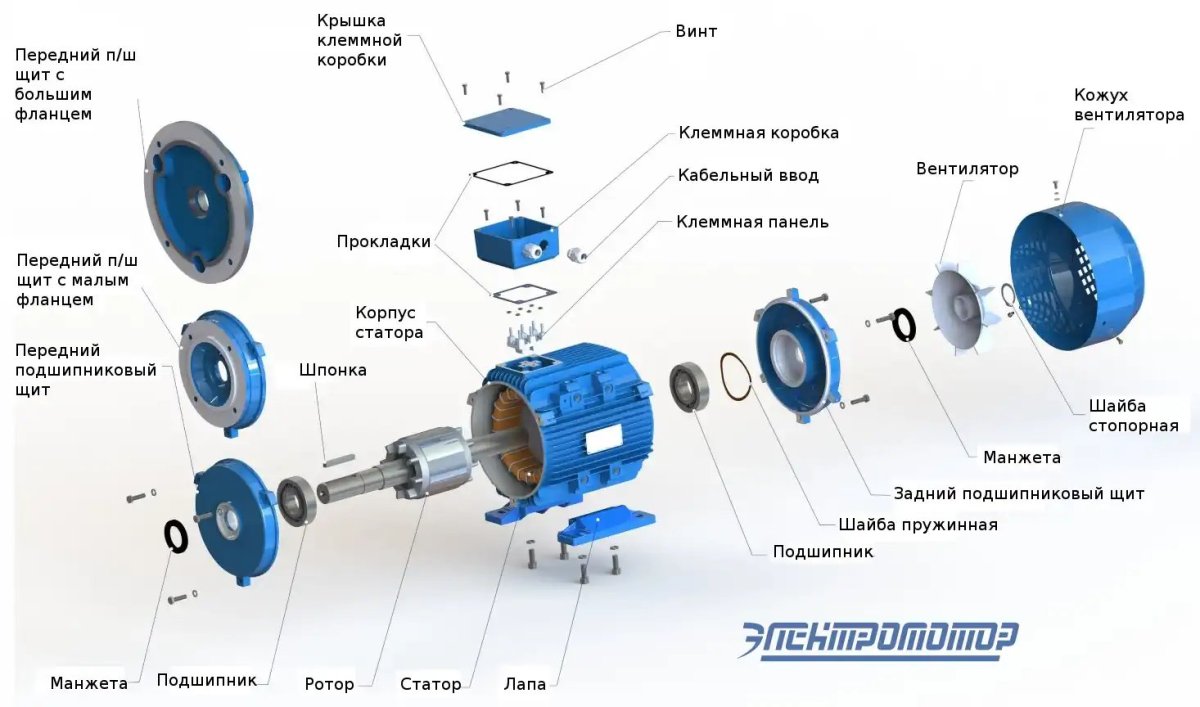 Электродвигатель АИР 250 s4
