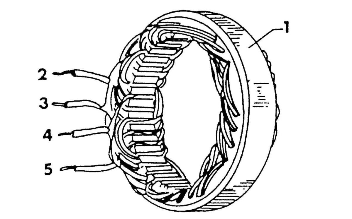 Схема обмотки статора автогенератора