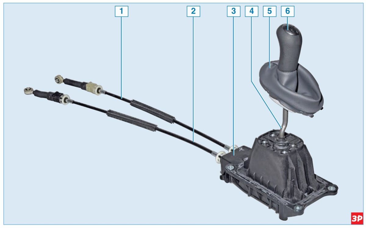 1703010-367 Механизм рычаг и кулиса переключения КПП FAW